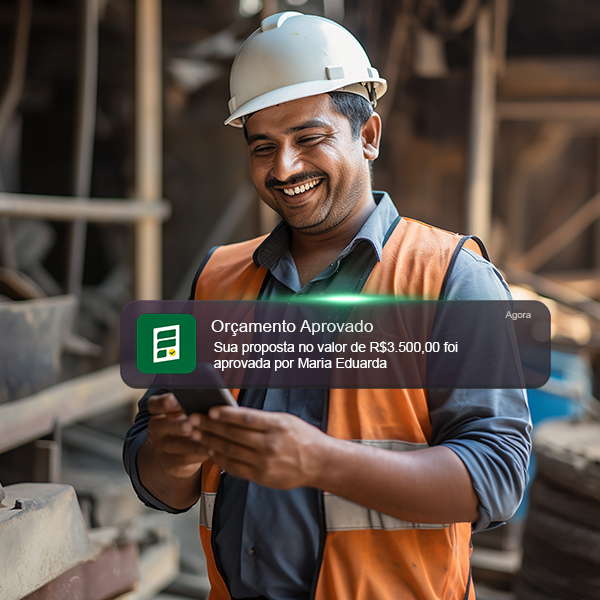 Construtor recebendo notificação de proposta
